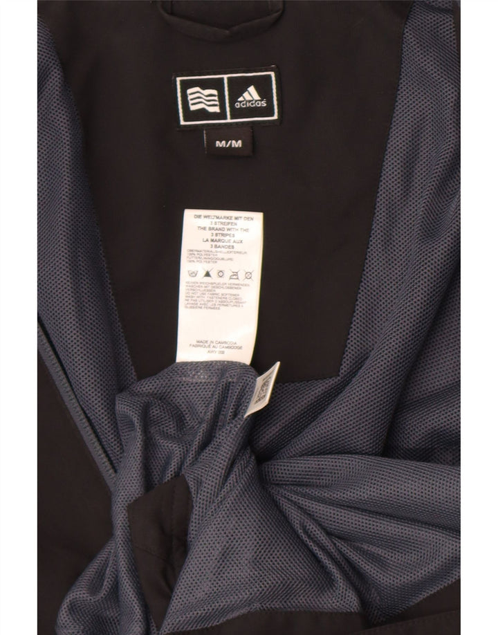 Adidas Clima Proof Herren-Trainingsanzug-Top-Jacke, Mittelschwarz, Farbblock