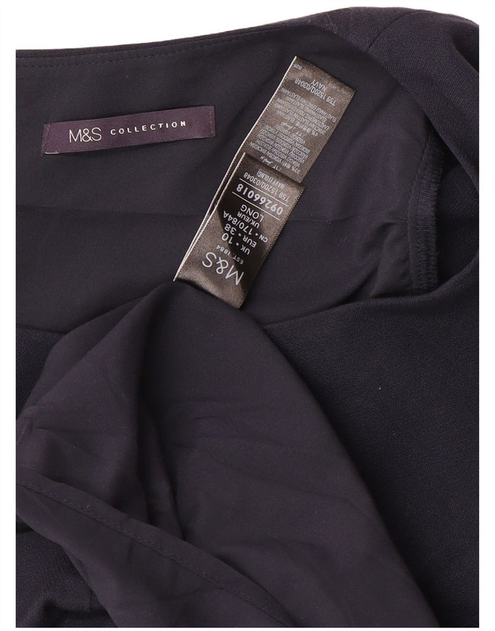 Marks & Spencer Damen Figurbetontes Kleid UK 10 Small Marineblau Polyester