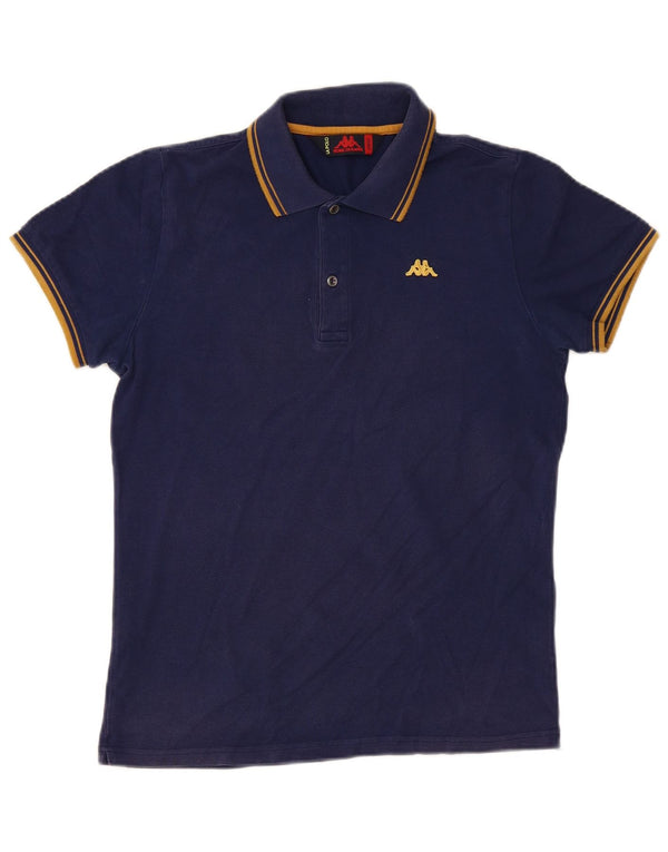 Kappa Herren-Poloshirt, mittelmarineblaue Baumwolle