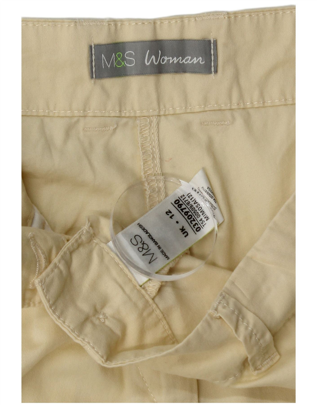 Marks & Spencer Slim Chino-Hose für Damen, UK 12, M, W32, L29, Gelb