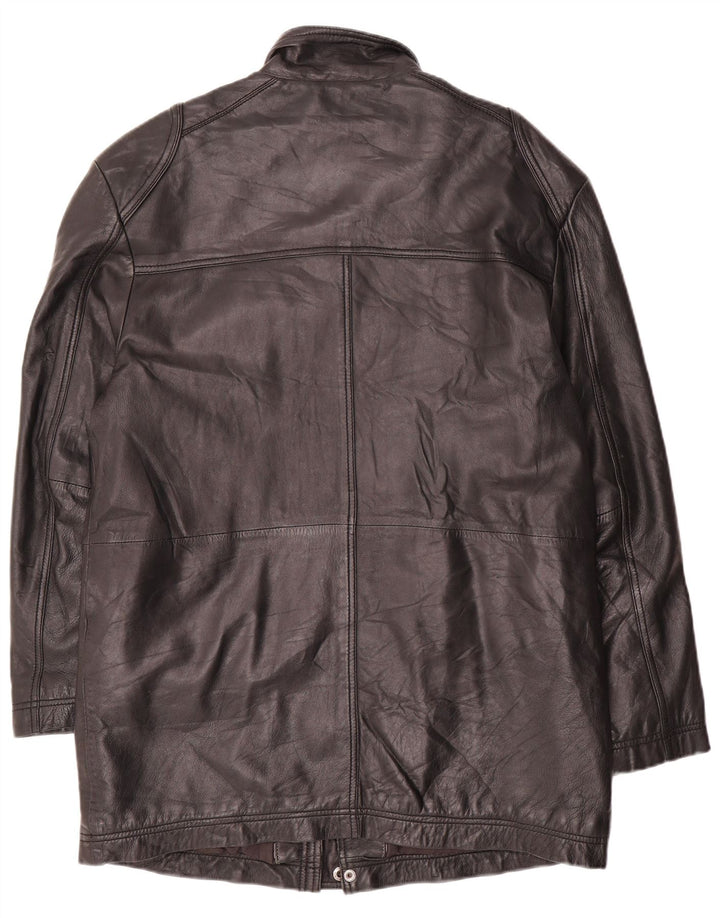 Herren Ledermantel UK 40 Large Schwarz