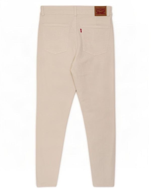 Levi's Damen Mile High Crop Skinny Jeans W32 L25 Weiße Baumwolle