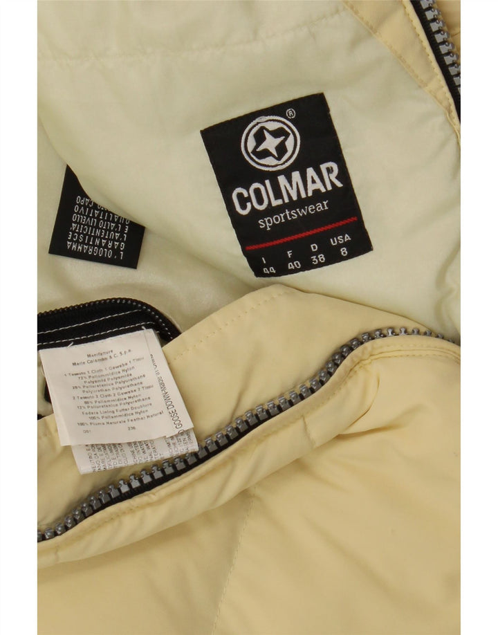 Colmar Wattierte Damenweste IT 44 Mittelbeigefarbenes Colourblock-Polyamid