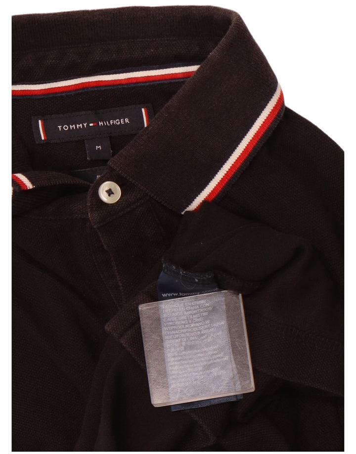 TOMMY HILFIGER Herren Slim Fit Poloshirt Mittelschwarze Baumwolle