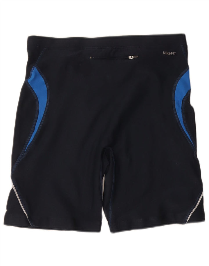 NIKE Herren Dri Fit Sportshorts XL Marineblaues Colourblock-Polyester