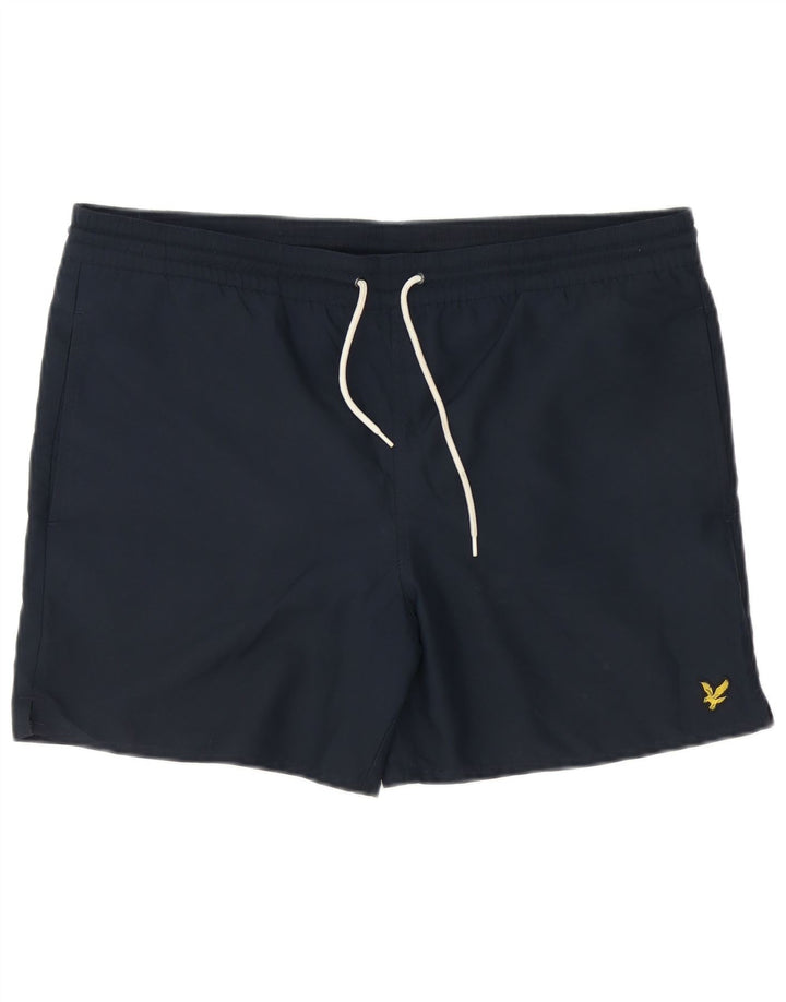 LYLE & SCOTT Herren-Badeshorts, mittelgroß, marineblau, Polyester