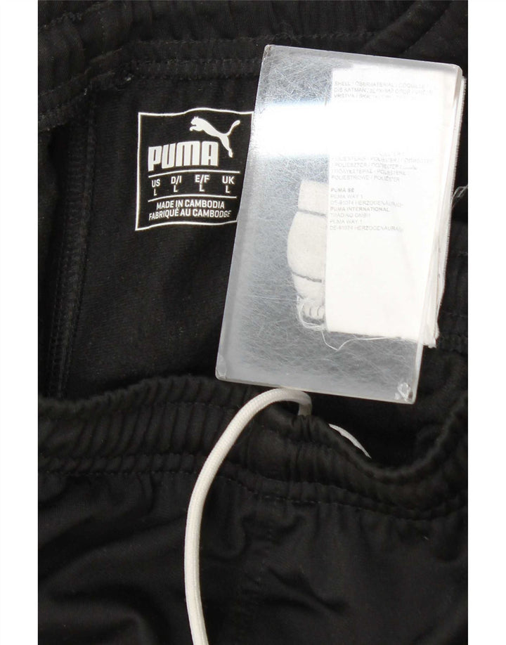 Puma Herren-Trainingshose, Jogginghose, Größe L, Schwarz, Polyester