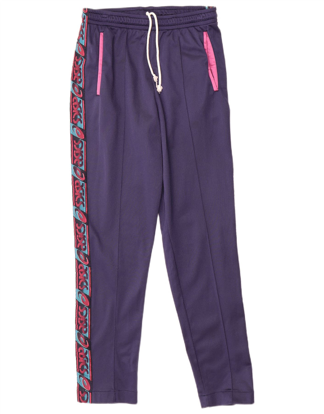 ASICS Damen Grafik-Trainingshose IT 46 Large Marineblau Polyamid