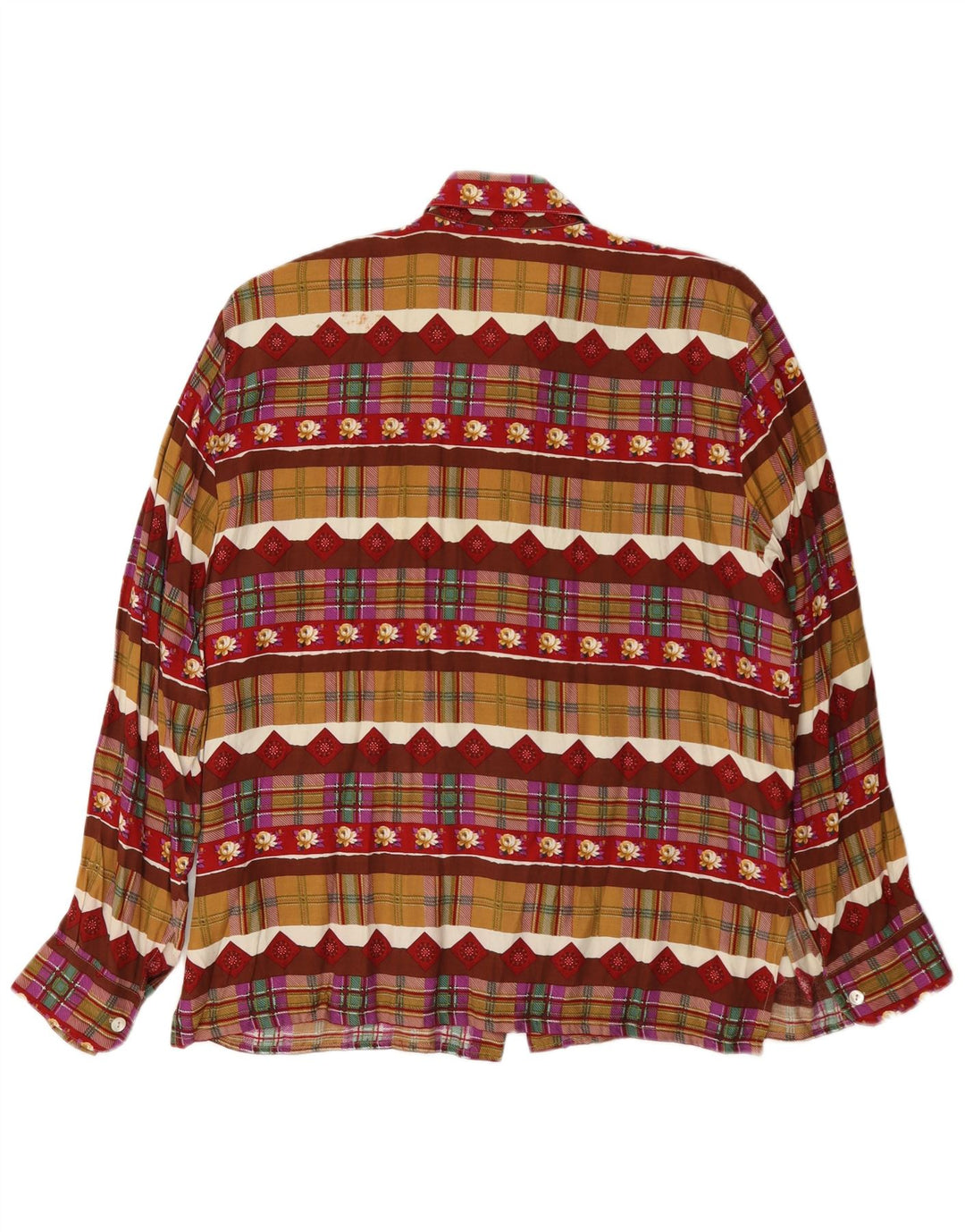 Vintage Damen-Shirt IT 46, groß, mehrfarbig, geometrisch