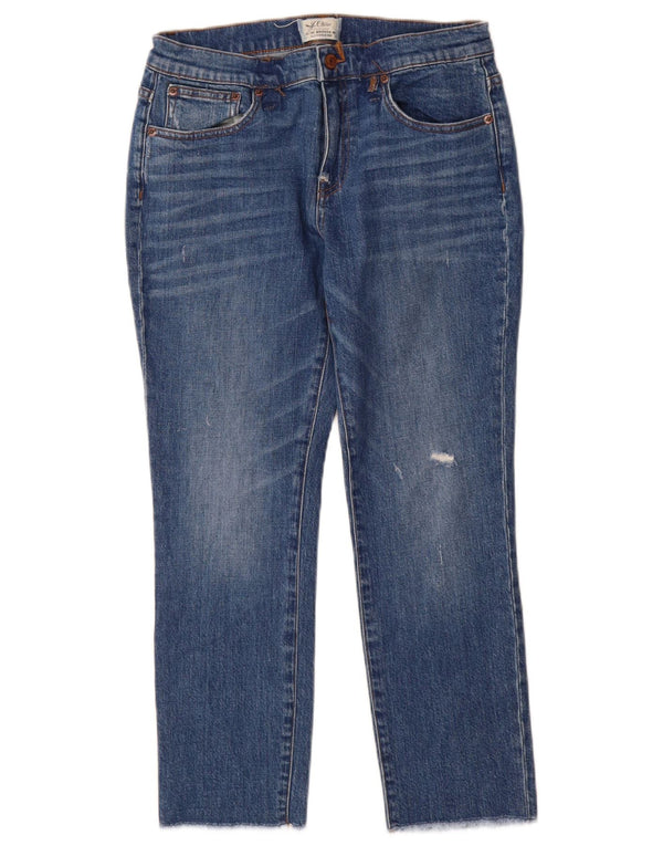 J. Crew Damen Boyfriend Distressed Slim Jeans W28 L26 Blau