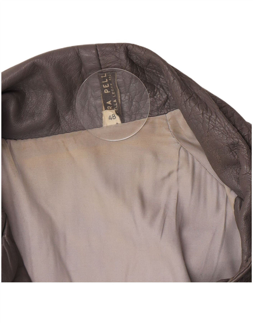 Vintage Herren Lederjacke IT 48 Mittelgraues Leder