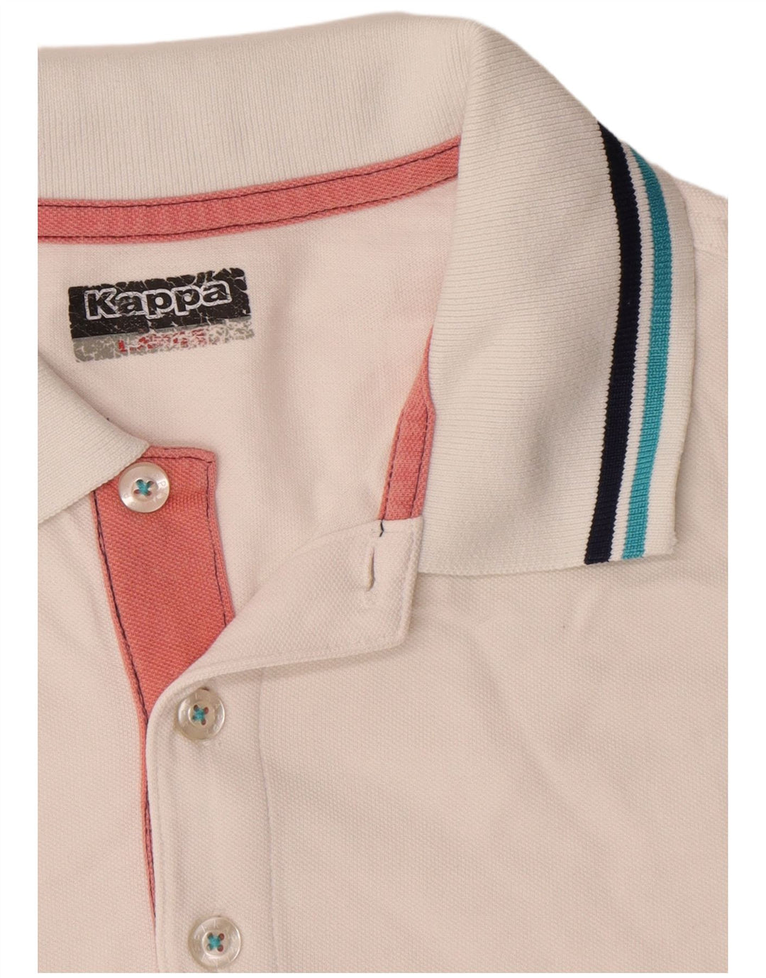 Kappa Herren-Poloshirt, groß, weiße Baumwolle