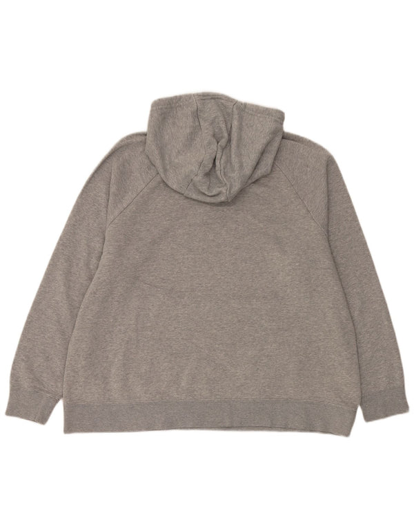 Nike Womens Relaxed Fit Hoodie Pullover UK 18 XL Grau gefleckte Baumwolle Sport