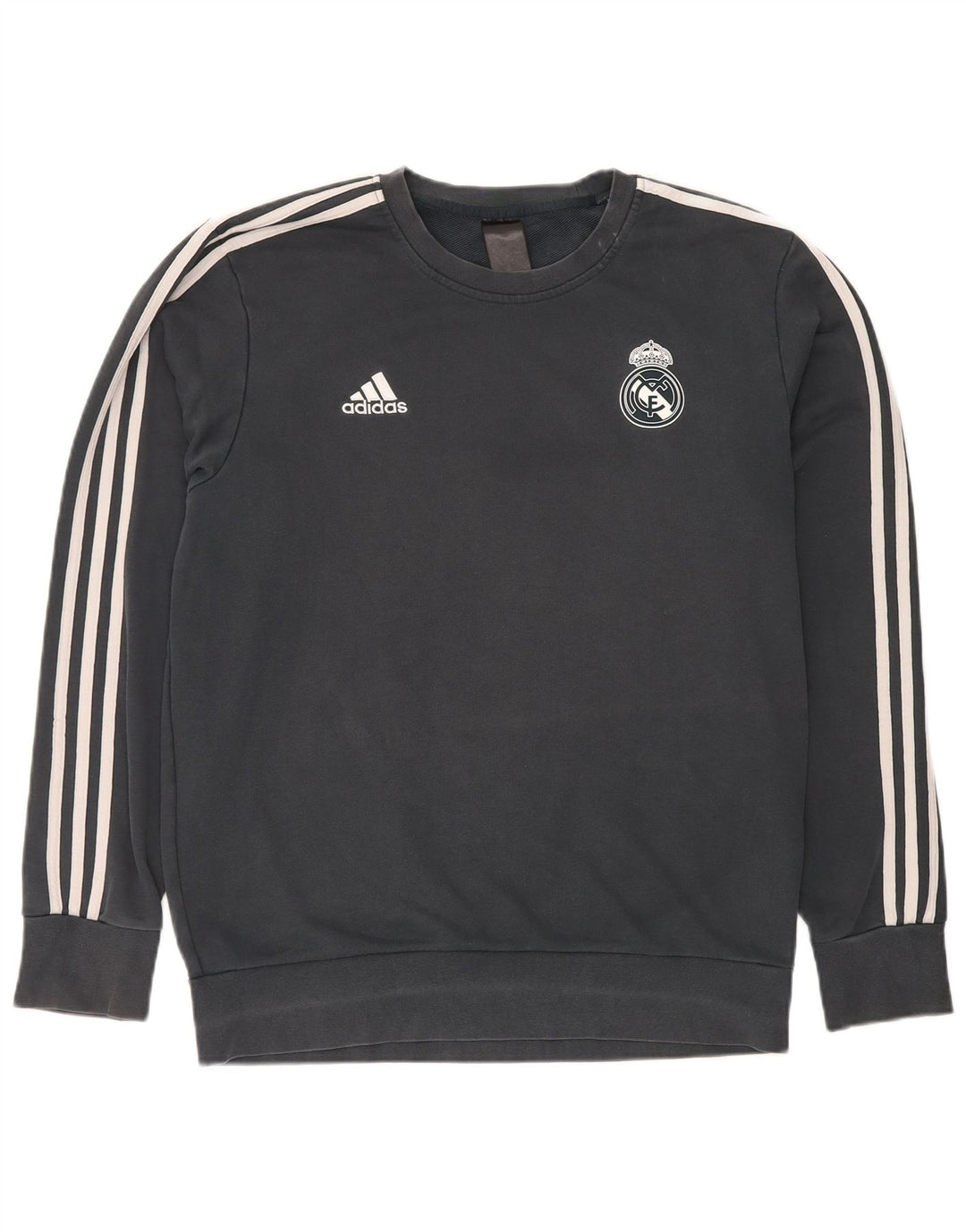 Adidas Herren Real Madrid Sweatshirt Pullover Große graue Baumwolle