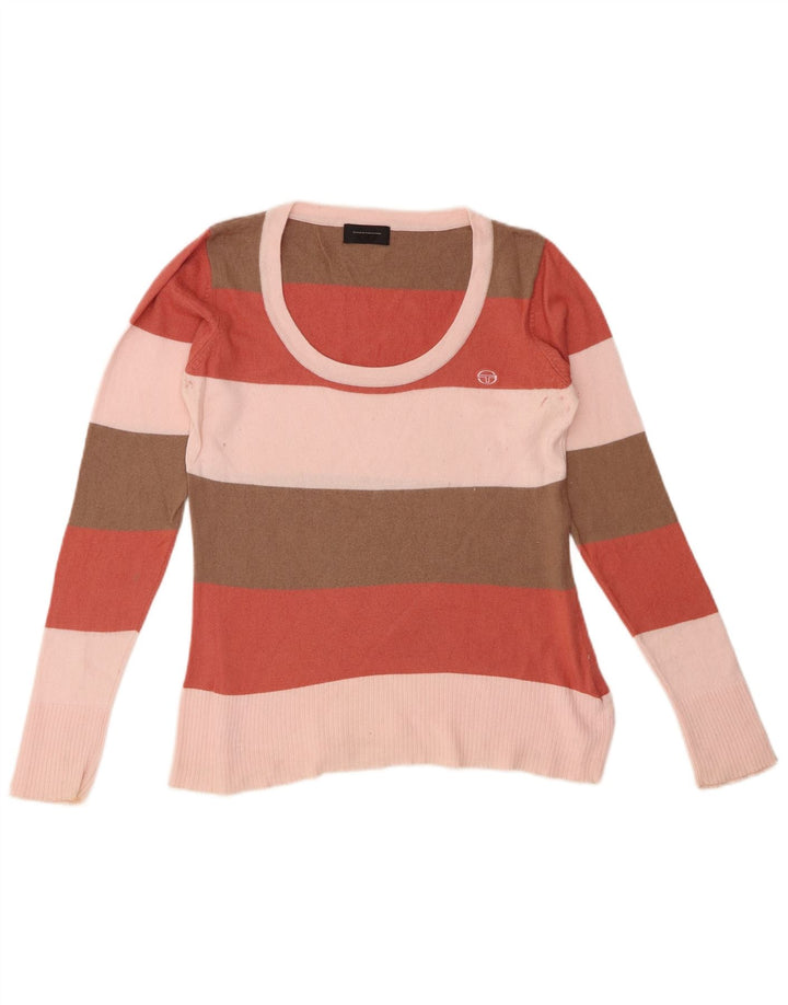 SERGIO TACCHINI Damen-Pullover mit U-Boot-Ausschnitt, Gr. 10, Größe S, mehrfarbig