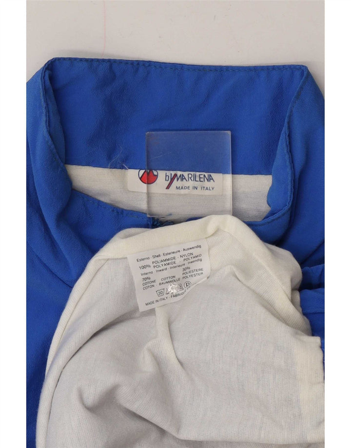 MARILENA Herren-Trainingsanzug-Oberteil, Jacke IT 52, Größe L, Blau, Polyamid