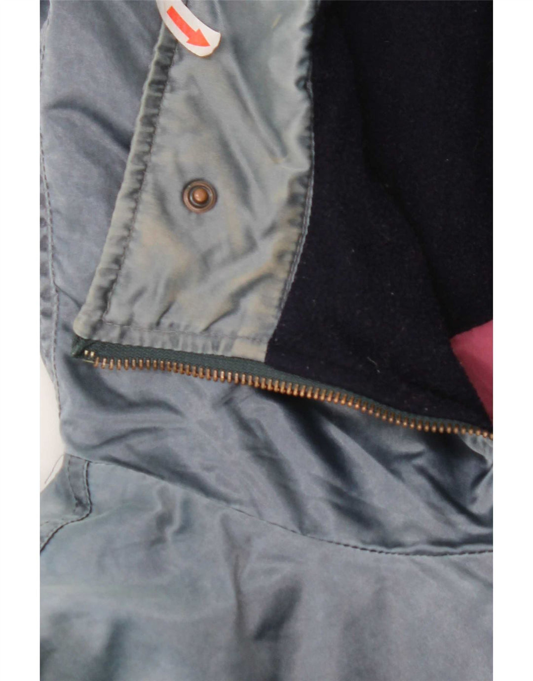 Vintage Damen Kapuzenübergroße Windjacke IT 44 Mittelblau