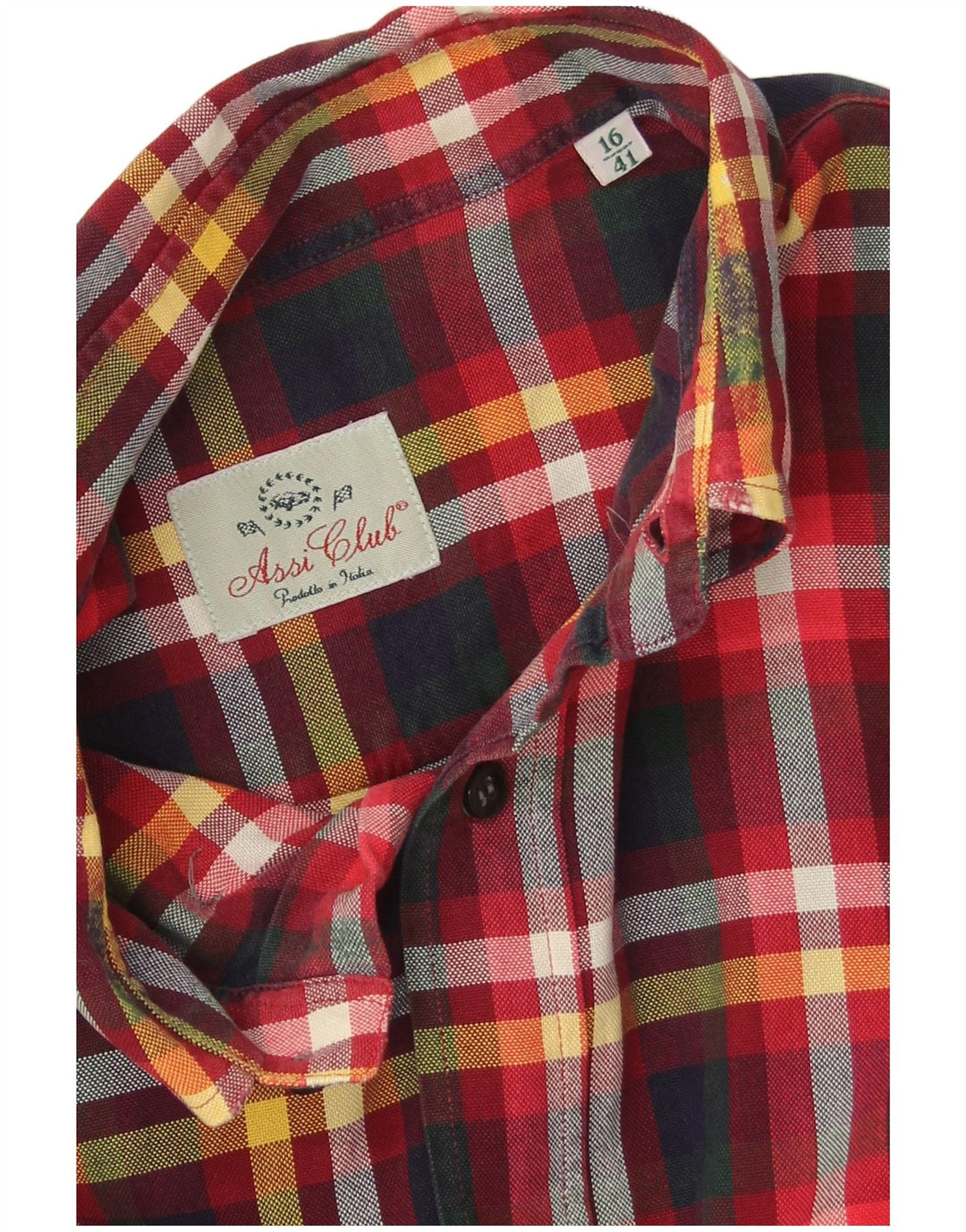 Vintage Herren Flanellhemd Größe 16 41 Großes rotes Karo