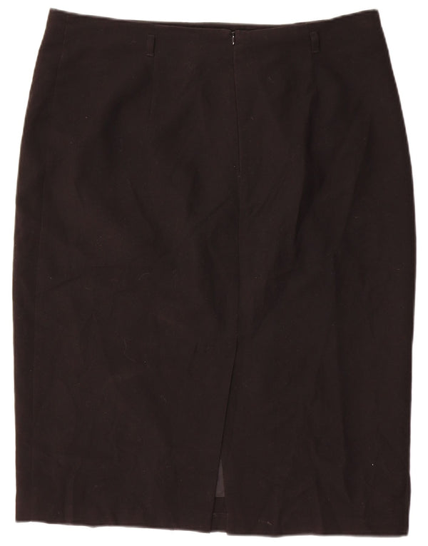 Marks & Spencer Damen Bleistiftrock UK 16 Large W34 Schwarz Polyester