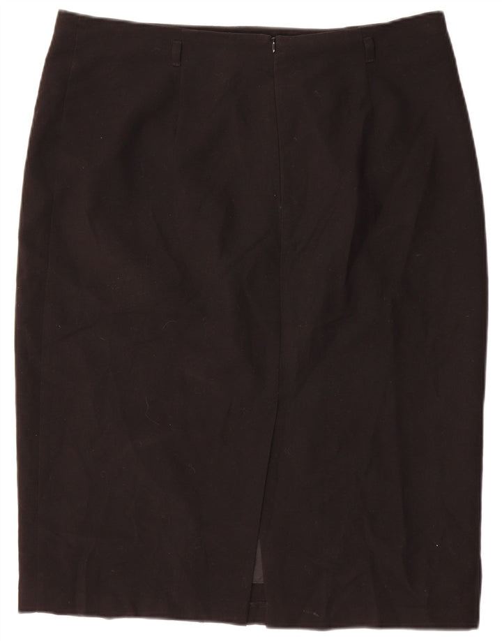 Marks & Spencer Damen Bleistiftrock UK 16 Large W34 Schwarz Polyester