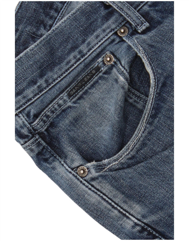 Gant Herren Straight Jeans W40 L32 Blaue Baumwolle
