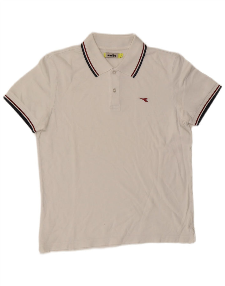 Diadora Herren Poloshirt Small Weiß