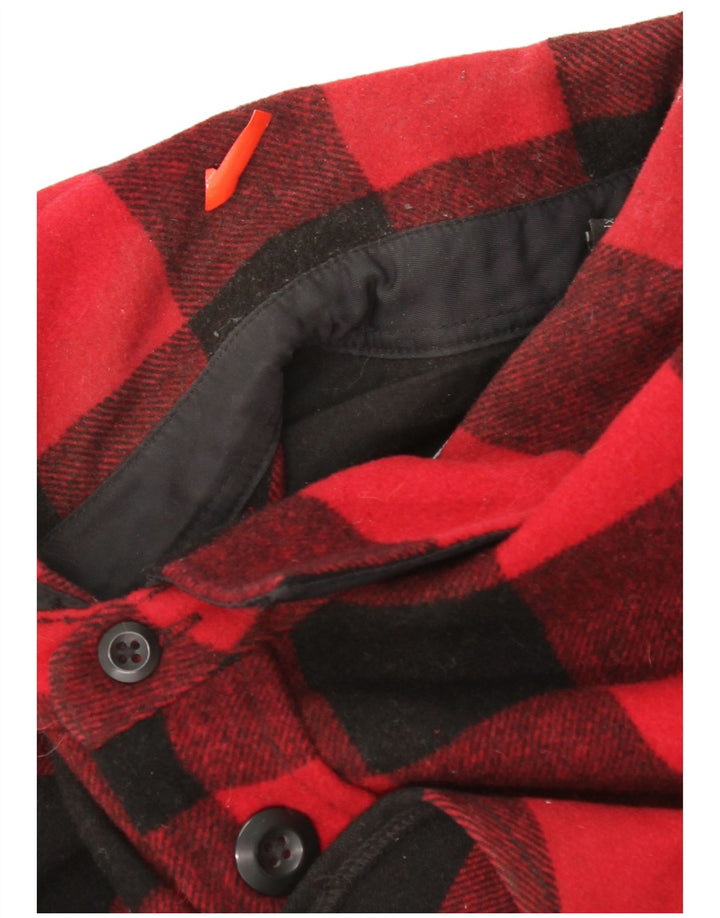 Nike Herren-Lumberjack-Flanellhemd XL aus roter Gingham-Wolle