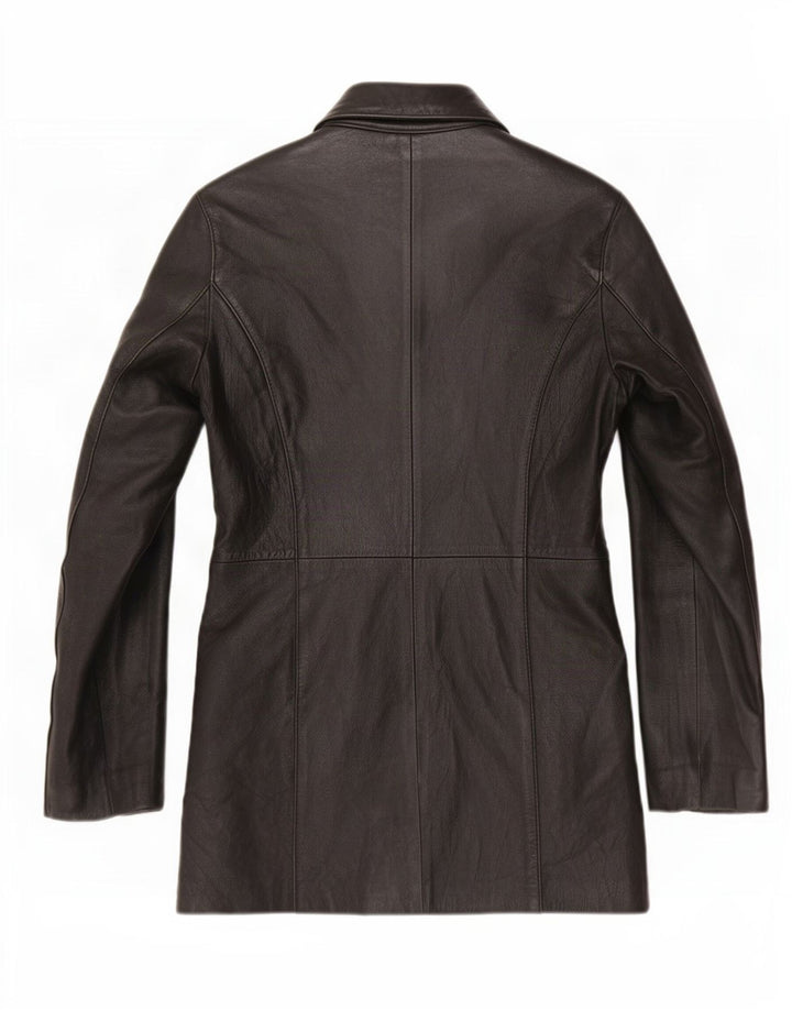 Vintage Damen Lederjacke UK 10 Small Schwarz