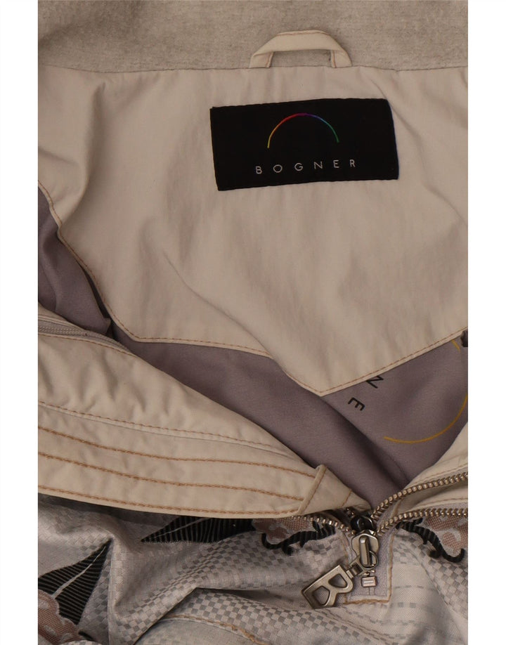 Bogner Herren Graphic Hooded Anorak Jacke UK 42 XL Grau Geometrisch