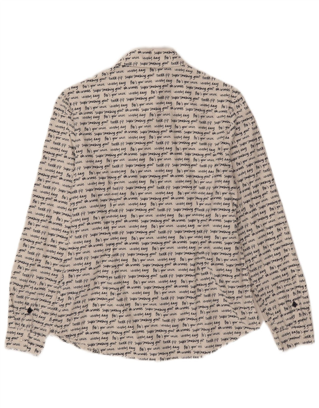 Boden Womens Graphic Shirt UK 10 Small Weiße Baumwolle