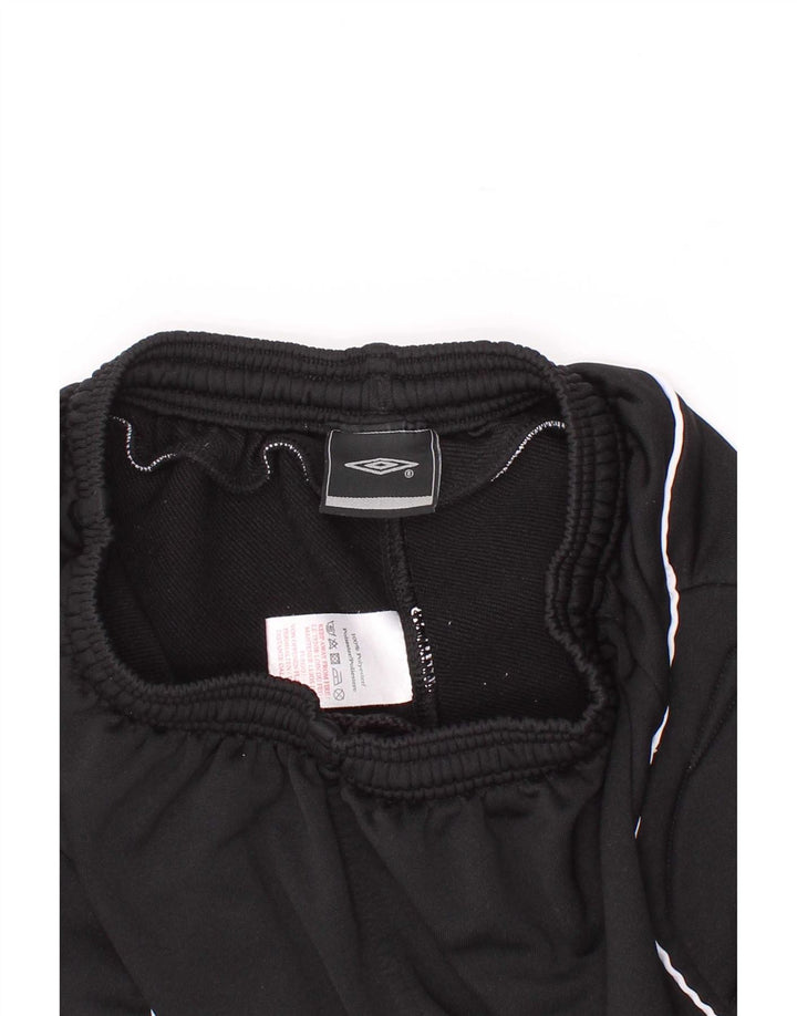 Umbro Graphic Sportshorts für Jungen, 9–10 Jahre, schwarzes Colourblock-Polyester