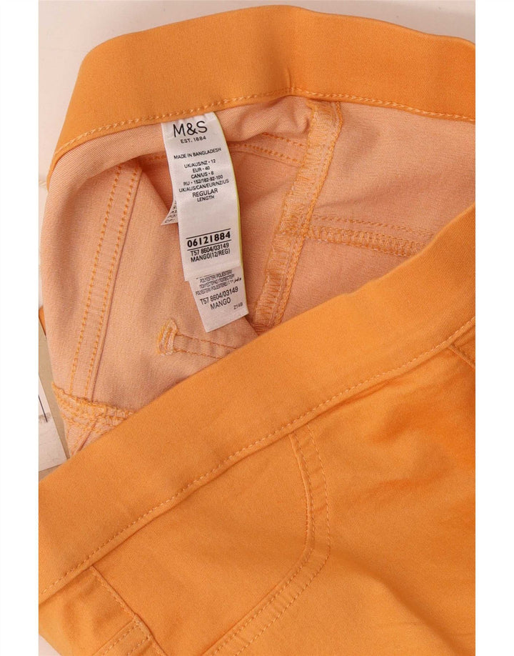 Marks & Spencer Damen Jegging-Jeans UK 12 Medium W30 L27 Orange Baumwolle
