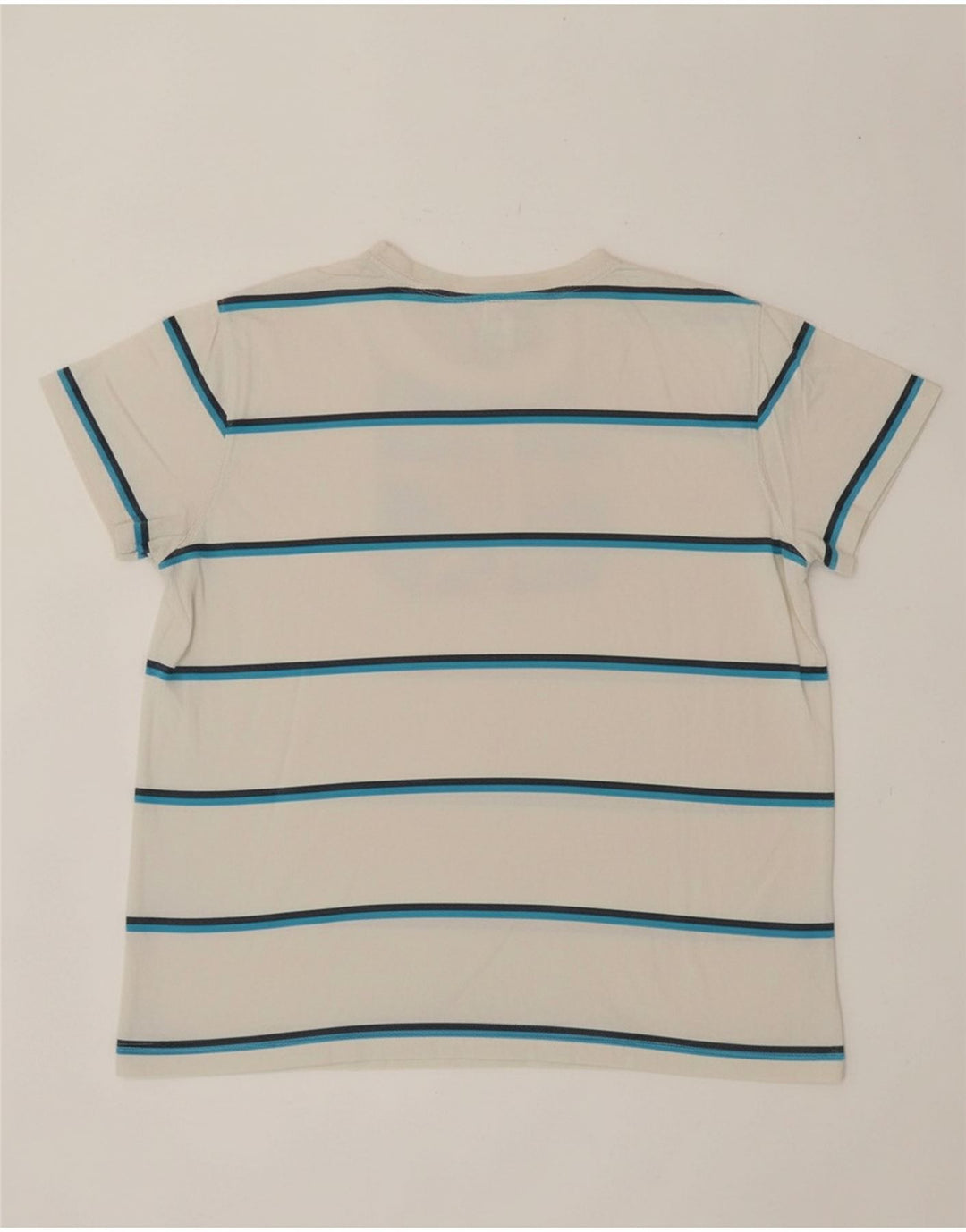 CONVERSE Womens Graphic T-Shirt Top UK 10 Small Off White Striped