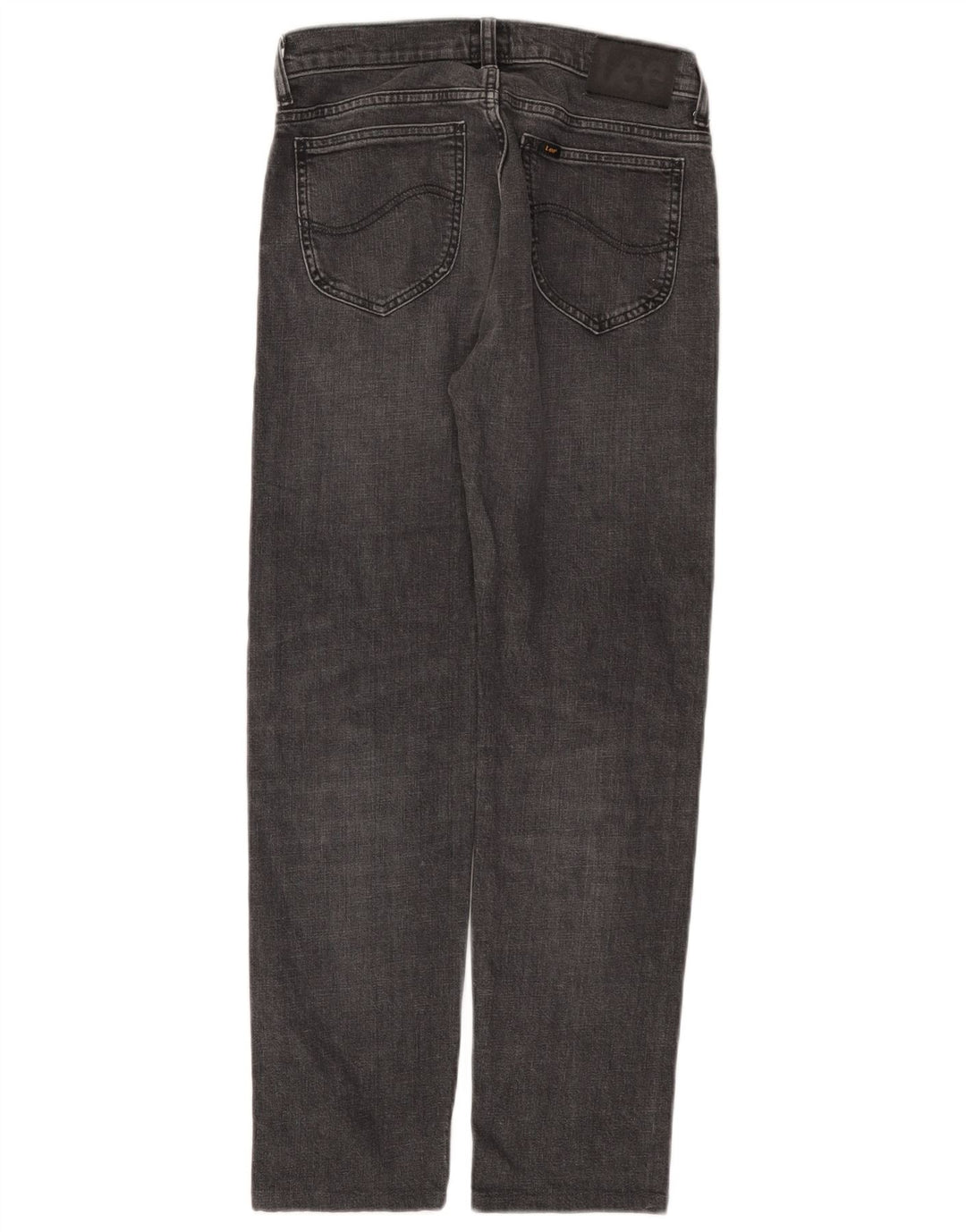 Lee Herren Rider Straight Jeans W28 L28 Graue Baumwolle