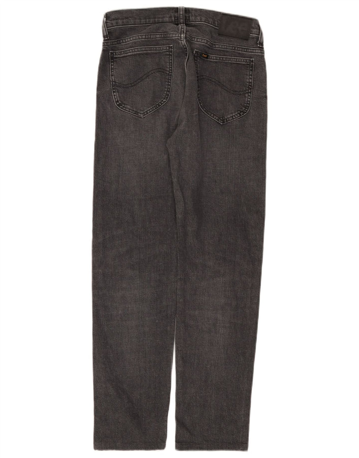 Lee Herren Rider Straight Jeans W28 L28 Graue Baumwolle