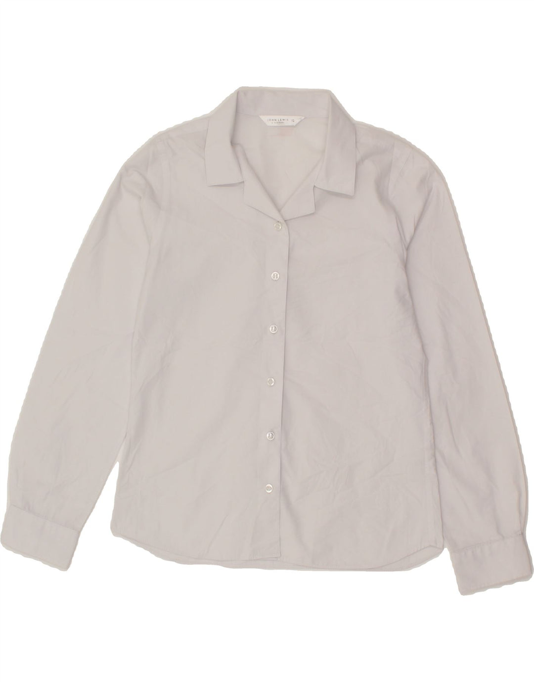 JOHN LEWIS Girls Shirt 11-12 Years White Polyester Vintage John Lewis and Second-Hand John Lewis from Messina Hembry 