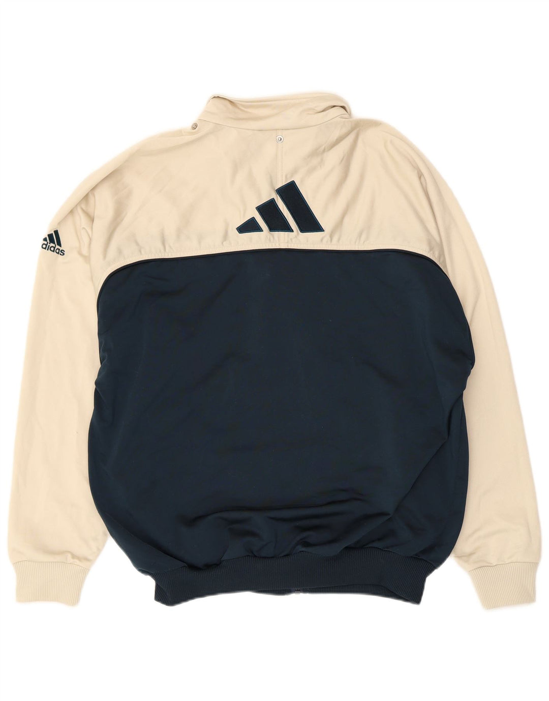 Adidas Herren-Trainingsanzugoberteil mit Grafik, UK 40/42, Mittelweiß, Farbblock