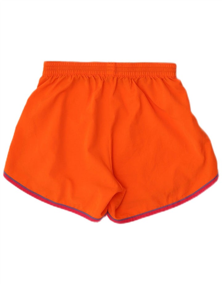 Under Armour Damen Sportshorts UK 8 Small Orange gestreift Polyester
