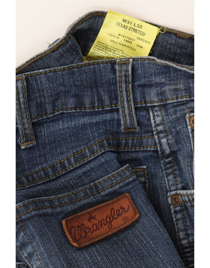 Wrangler Herren Texas Stretch Straight Jeans W31 L27 Blaue Baumwolle