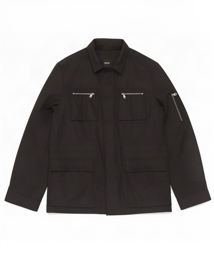 Hugo Boss Herren Utility Jacke EU 52 XL Schwarz Polyamid