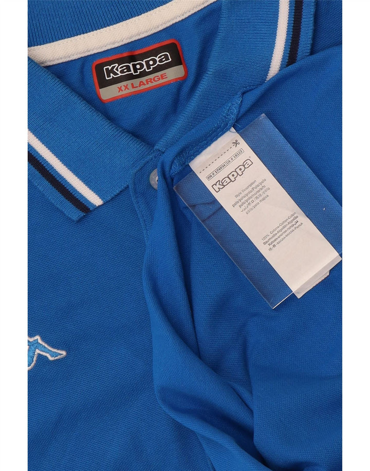 KAPPA Herren Poloshirt 2XL Blau Baumwolle