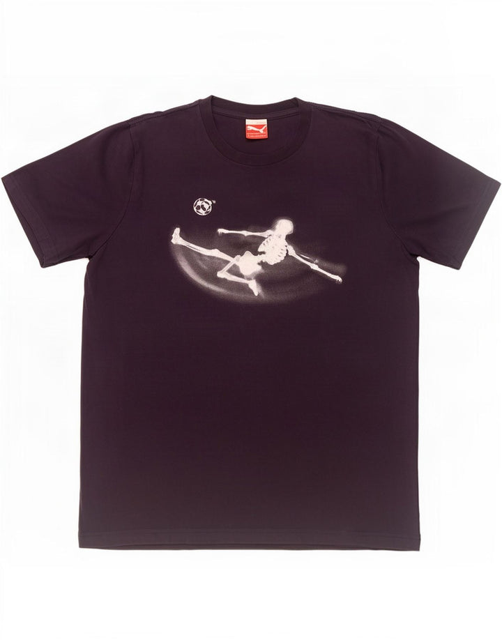 Puma Herren-T-Shirt mit Grafik, mittelgroß, marineblau, Baumwolle