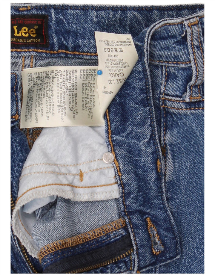 LEE Womens Carol Straight Jeans W32 L30 Blue Cotton