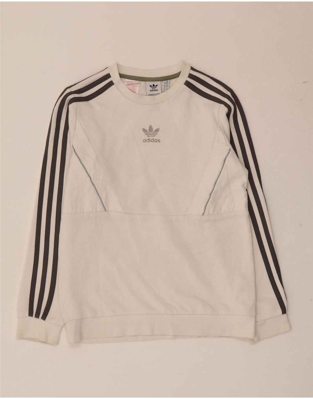 Adidas Jungen Sweatshirt Pullover 11-12 Jahre weiße Baumwolle