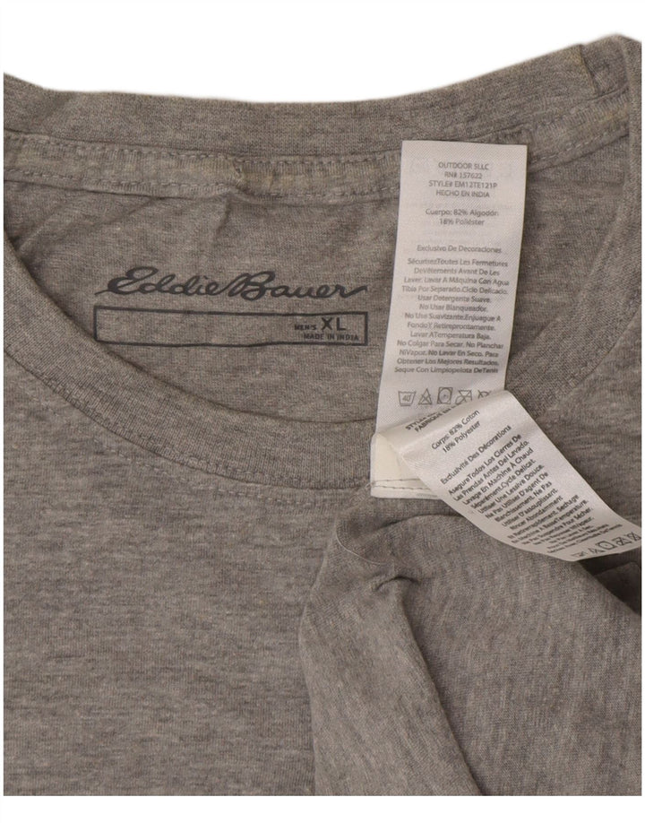 EDDIE BAUER Herren Grafik T-Shirt Top XL Grau Baumwolle