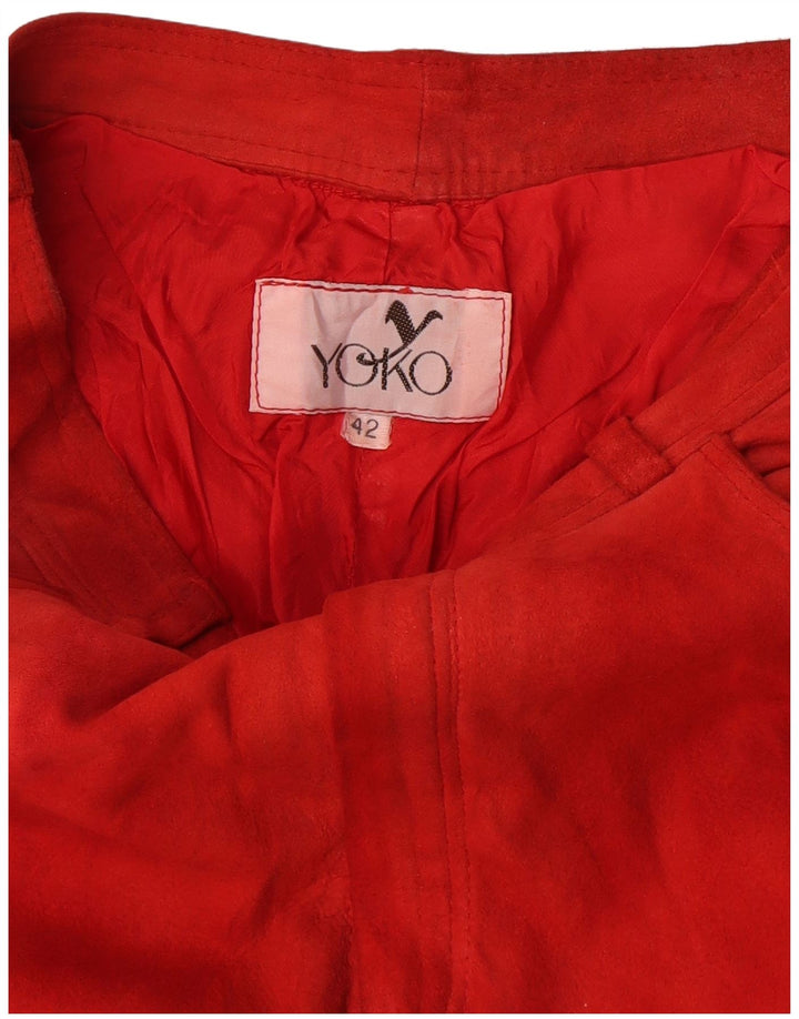 Yoko Damen Slim Freizeithose IT 42 Medium W28 L31 Rot
