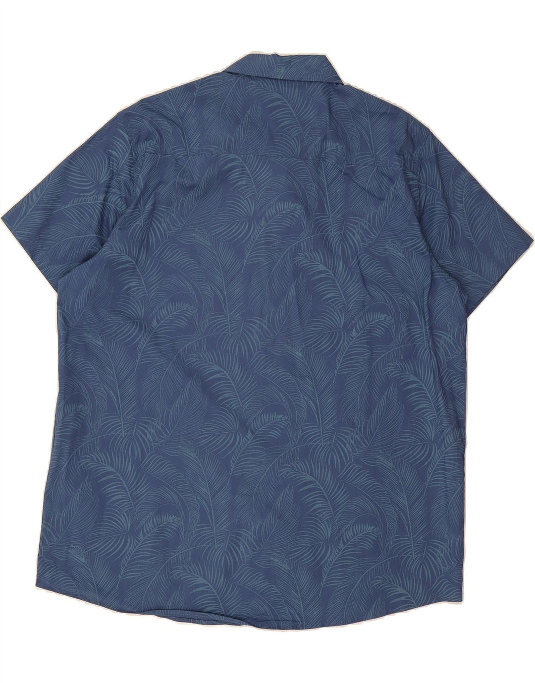 X-MAIL Mens Abstract Pattern Short Sleeve Shirt XL Navy Blue Cotton Vintage X-Mail and Second-Hand X-Mail from Messina Hembry 
