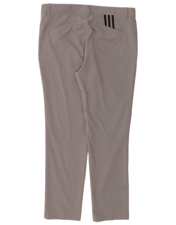 ADIDAS Slim Chino-Hose für Herren, W34, L30, graue Baumwolle
