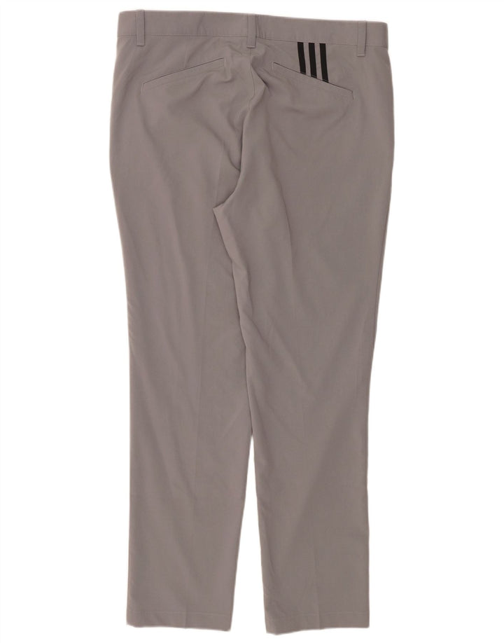 ADIDAS Slim Chino-Hose für Herren, W34, L30, graue Baumwolle