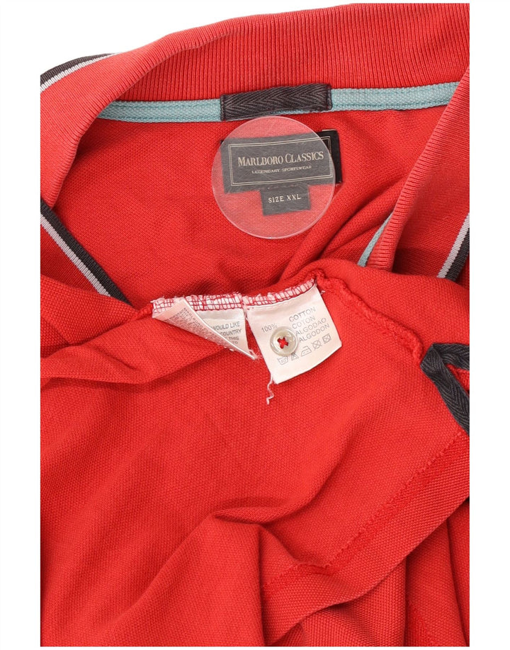 Marlboro Classics Herren-Poloshirt 2XL, rote Baumwolle